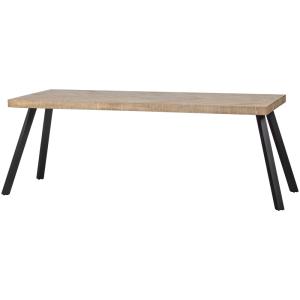 Table à manger en bois manguier chevron 6 personnes, 200x90…