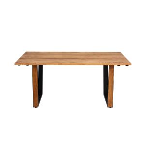 Table à manger en bois marron 165x90 cm