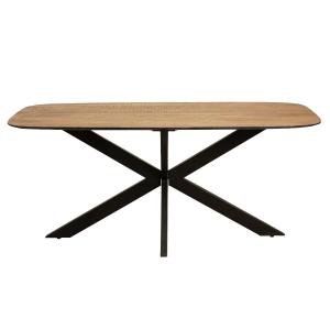 Table à manger en bois marron 180x90 cm
