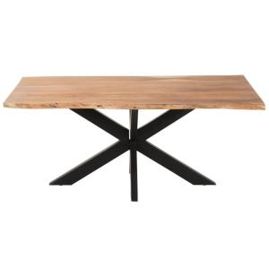 Table à manger en bois massif 180x90cm et pied en étoile AN…