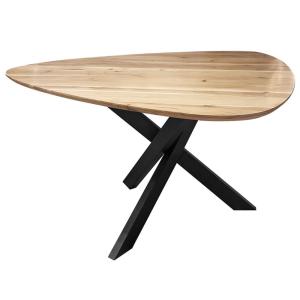 Table à manger en bois massif d'acacia et métal 6 personnes…