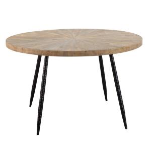 Table à manger en bois noir 120 cm