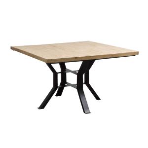 Table à manger en bois noir 130 cm