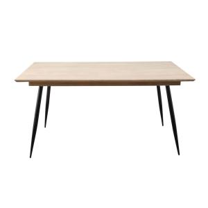 Table à manger en bois noir 160 cm