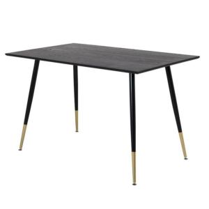 Table à manger en bois noir pieds dorés DALA noir 120x85x75…