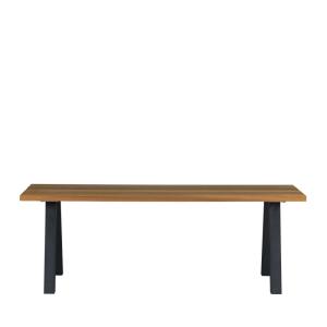 Table à manger en bois piétement en A 210x81cm noir