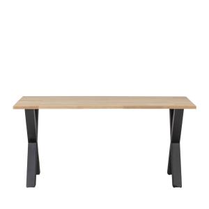 Table à manger en bois piétement en X 180x90cm naturel