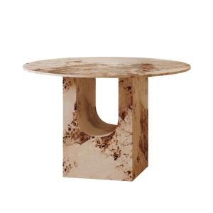 Table à manger en ecc beige marron 6 personnes