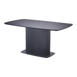 Table à manger en effet bois noir 6 personnes L160