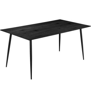 Table à manger en effet bois noir 8 personnes L160