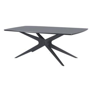 Table à manger en effet bois noir 8 personnes L200