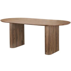 Table à manger en effet noyer 8 personnes L200
