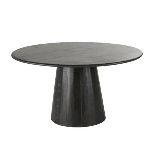 Table à manger en manguier massif noir 4/6 personnes D140