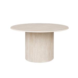Table à manger en marbre composite beige 4 personnes