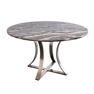 Table à manger en marbre gris 140x76 cm