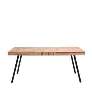 Table à manger en métal et teck recyclé 180x90cm bois