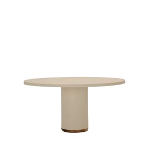Table à manger en microciment couleur sable, 150 cm