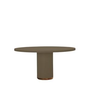 Table à manger en microciment couleur terre, 150 cm