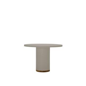 Table à manger en microciment gris pierre, 110 cm