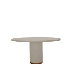 Table à manger en microciment gris pierre, 150 cm