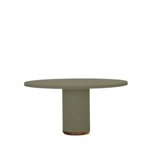 Table à manger en microciment vert olive, 150 cm