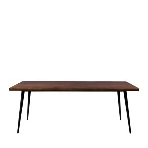 Table à manger en noyer 200x90cm bois foncé