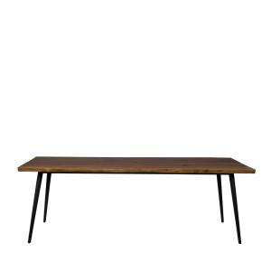 Table à manger en noyer 220x90cm bois foncé