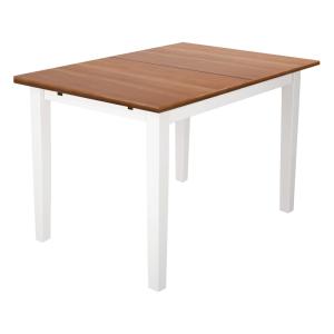 Table à manger en pin marron blanc 8 personnes L120