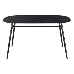 Table à manger en verre imprimé marbre 4 personnes L140