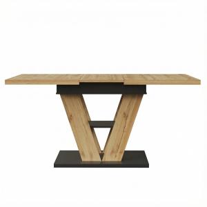 Table à manger extensible 110–140 cm finition bois