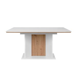 Table à manger extensible 160-200x90x76 cm chêne et blanc -…