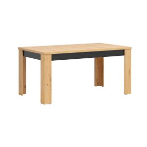 Table à manger extensible 4 à 6 places stratifiés beige noi…