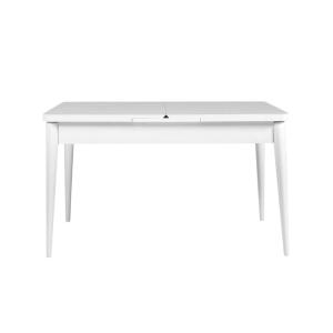 Table à manger extensible blanche 130/165 cm