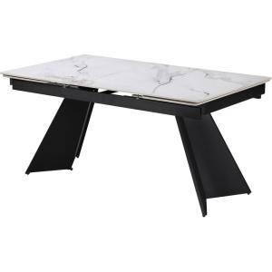 Table à manger extensible en céramique blanche 240 x 90 x 7…