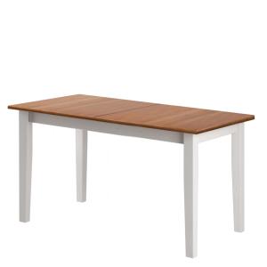 Table à manger extensible en pin blanc 6 à 10 personnes L16…