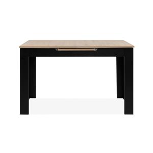 Table à manger extensible L125-165 cm - Chêne artisan / noi…