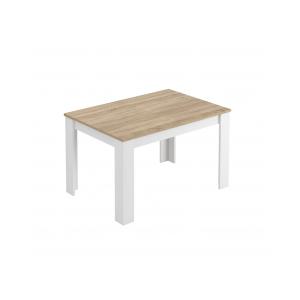 Table à  manger extensible L140/190cm - Blanc / Bois