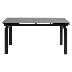 Table à manger extensible noir avec plateau en céramique