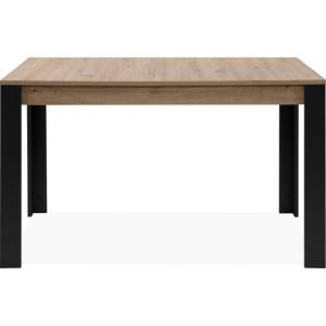 Table à manger extensible noir et effet chêne 4/6 personnes…