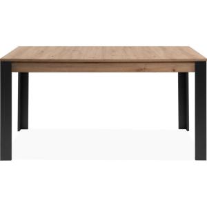 Table à manger extensible noir et effet chêne 6/8 personnes…