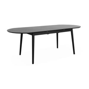 Table à manger extensible noire ovale