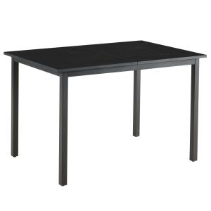 Table à manger extensible rectangulaire en MDF bois noir 12…
