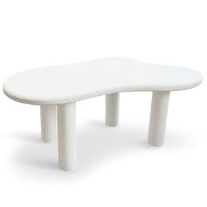 Table à manger forme nuage asymétrique l180cm blanc minéral…