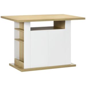 Table à manger ilot central placard 4 portes bois blanc et…