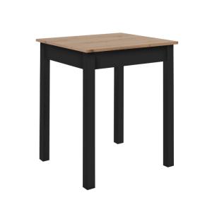 Table à manger L60 cm - Effet Chêne et Noir