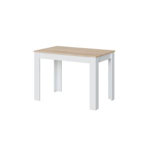 Table à  manger LILIAN L109 x P67cm - Blanc / Bois