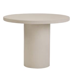 Table à manger microciment couleur blanc 140 cm