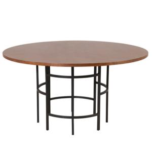 Table à manger moderne cylindrique avec plateau en bois COP…