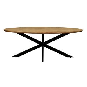 Table à manger ovale 10 personnes 240 cm en bois massif