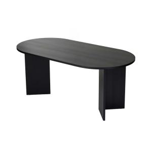 Table à manger ovale 180 cm noire